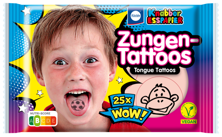 Knabber-Esspapier Zungentattoos