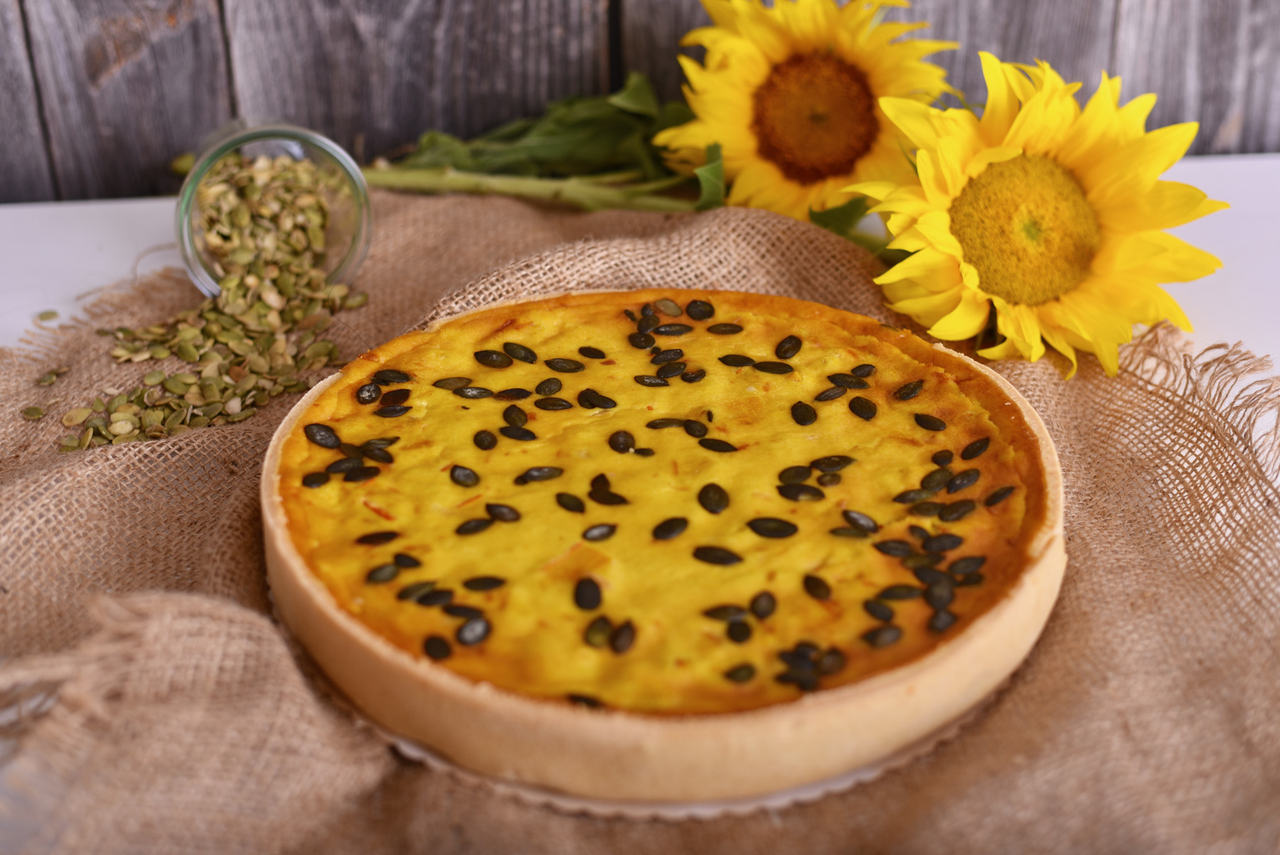 Kürbis-Curry-Quiche