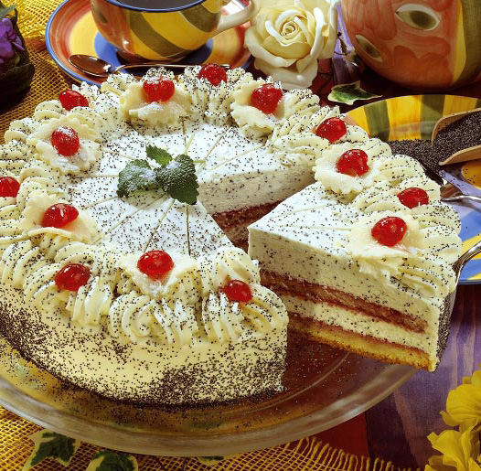 Marzipan-Mohn-Torte