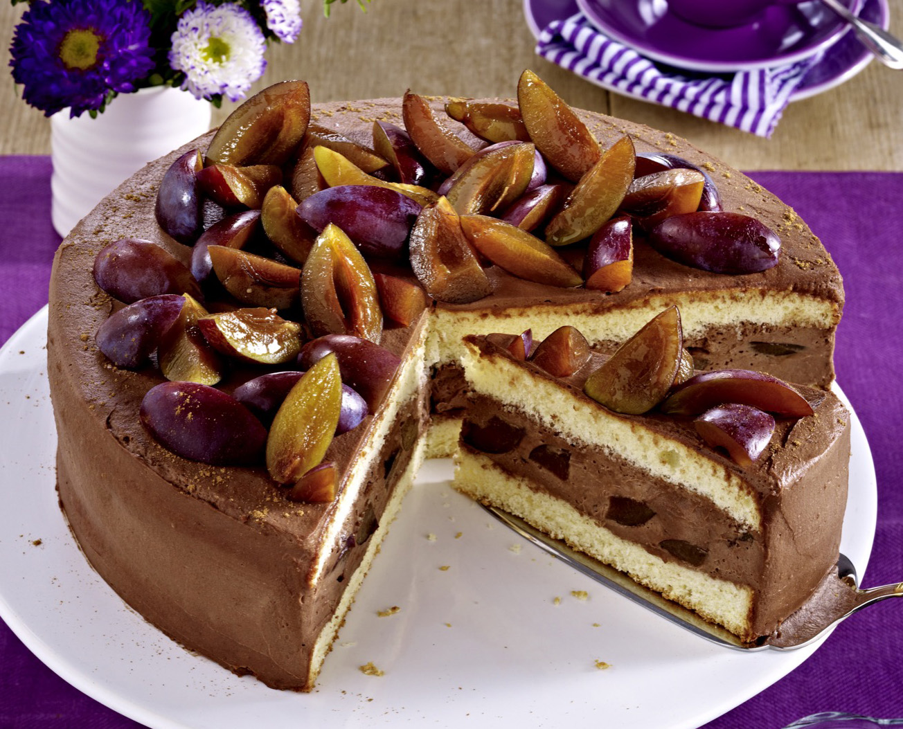 Pflaumen-Schoko-Torte