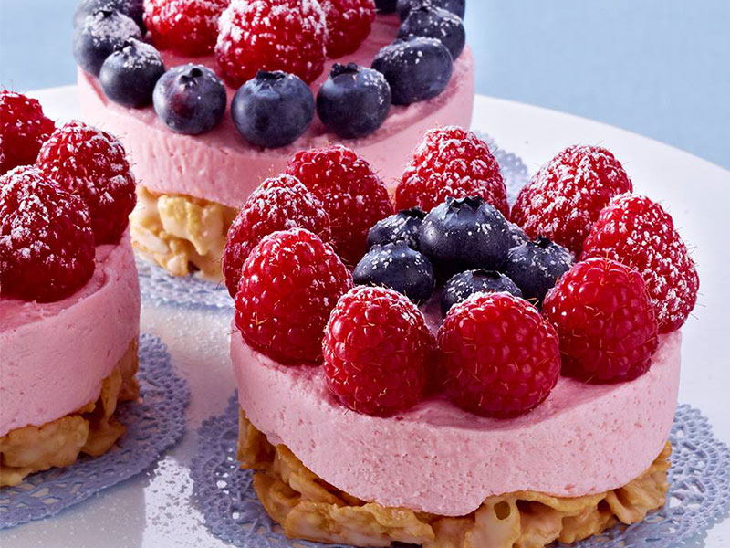 Himbeer-Blaubeer-Törtchen