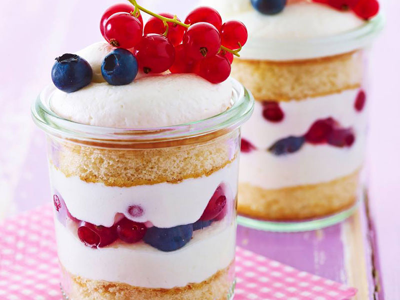 Hugo-Törtchen im Glas