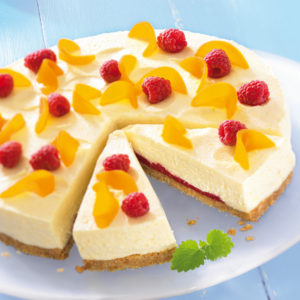 Pfirsich-Melba-Torte