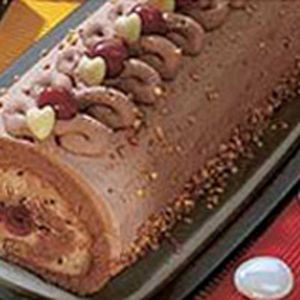 Schoko-Kirsch-Roulade