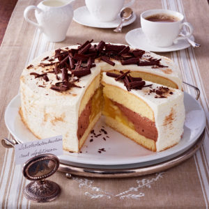 Schokoladenkuchen mit Apfelkern