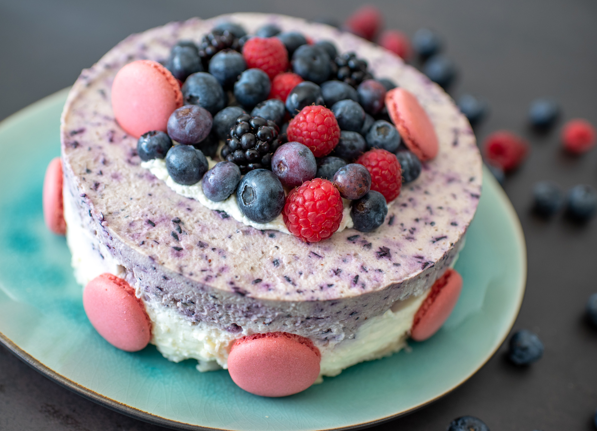Kleine Heidelbeertorte