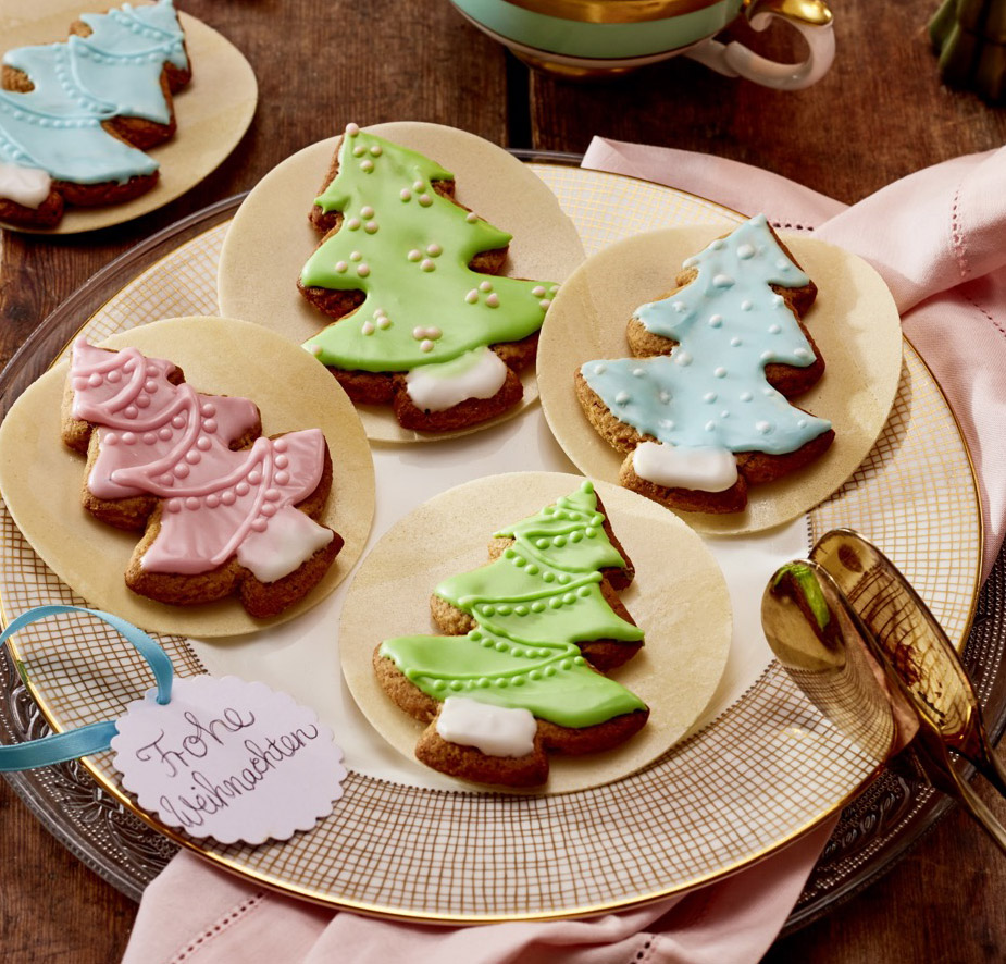 Lebkuchen-Tannenbäumchen